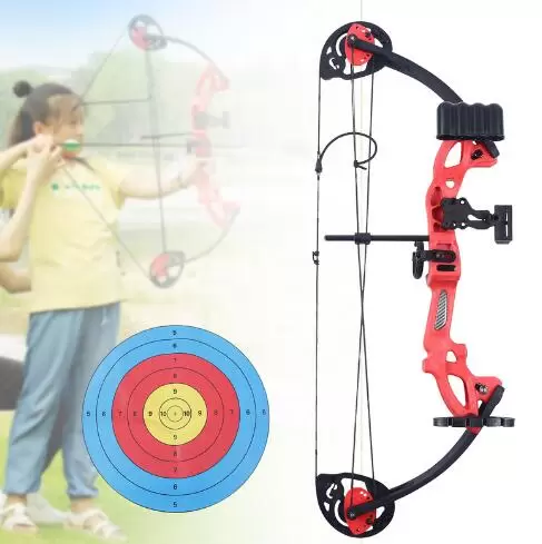 Mini Compound Bow 40lbs Sight Arrow Archery Shooting Fishing Hunting Right Hand