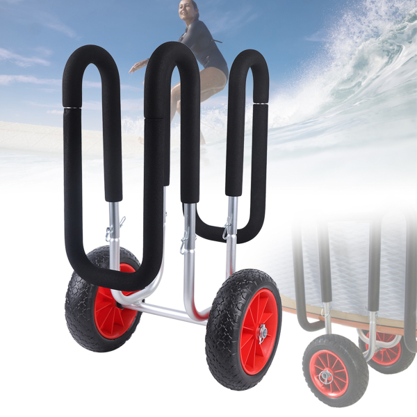 Aluminum Surfboard Cart Paddle Board Rack Storage Shelf with PU Wheel 45*46*66cm Aluminum Surfboard Cart Paddle Board Rack Storage Shelf with PU Wheel 45*46*66cm
