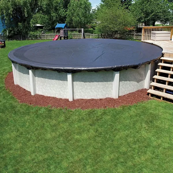 12FT Round Swimming Pool Cover Outdoor Oxford Paddling Pool Cover Rainproof