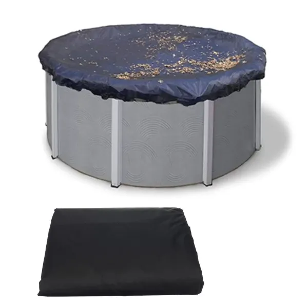 12FT Round Swimming Pool Cover Outdoor Oxford Paddling Pool Cover Rainproof