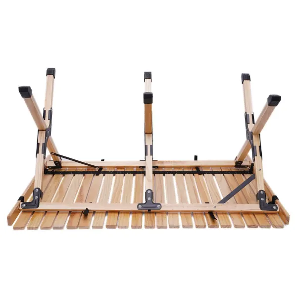 35.43*23.62*17.52inch Wooden Folding Table Multi-functional Table  Outdoor Portable Pine Picnic Camping Desk for Store Snacks Bags