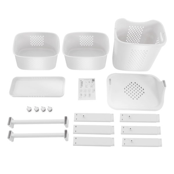 3-Layer Laundry Basket Multi-Layer Rolling Laundry Cart with Wheels for kitchens, bathrooms, bedrooms, dormitories, classrooms
