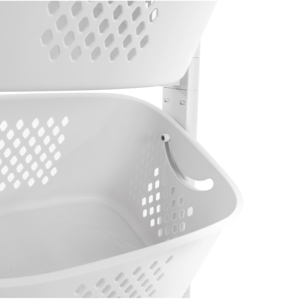 3-Layer Laundry Basket Multi-Layer Rolling Laundry Cart with Wheels for kitchens, bathrooms, bedrooms, dormitories, classrooms
