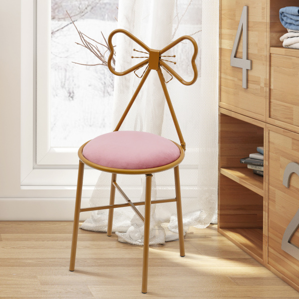 CNCEST Butterfly-Shaped Vanity Chair, Dining Chair, Makeup Chair, Butterfly Backrest Chair