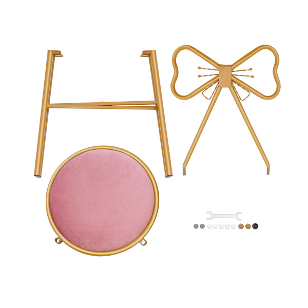 CNCEST Butterfly-Shaped Vanity Chair, Dining Chair, Makeup Chair, Butterfly Backrest Chair