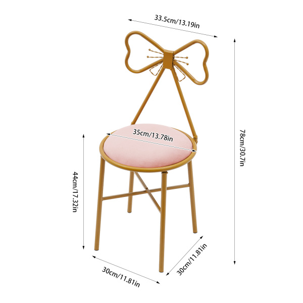 Butterfly-Shaped Vanity Chair, Dining Chair, Makeup Chair, Butterfly Backrest Chair