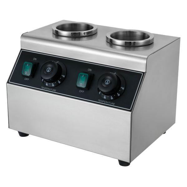 2pcs 0.68L Electric Sauce Bottle Warmer Commercial Electric Sauce Warmer with Anti-slip Feet Hot Chocolate Warmer for Homes Parties