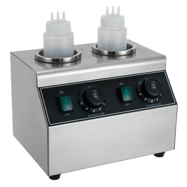2pcs 0.68L Electric Sauce Bottle Warmer Commercial Electric Sauce Warmer with Anti-slip Feet Hot Chocolate Warmer for Homes Parties