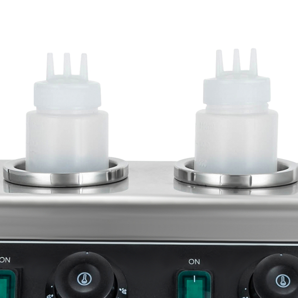2pcs 0.68L Electric Sauce Bottle Warmer Commercial Electric Sauce Warmer with Anti-slip Feet Hot Chocolate Warmer for Homes Parties