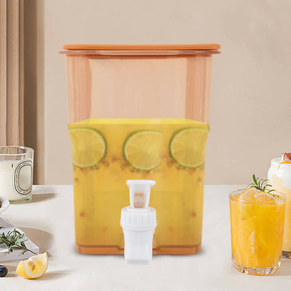 Beverage Dispenser, Beverage Dispenser with Faucet, Water Dispenser for Refrigerator, Orange Beverage Dispenser, Beverage Dispenser with Faucet, Water Dispenser for Refrigerator, Orange