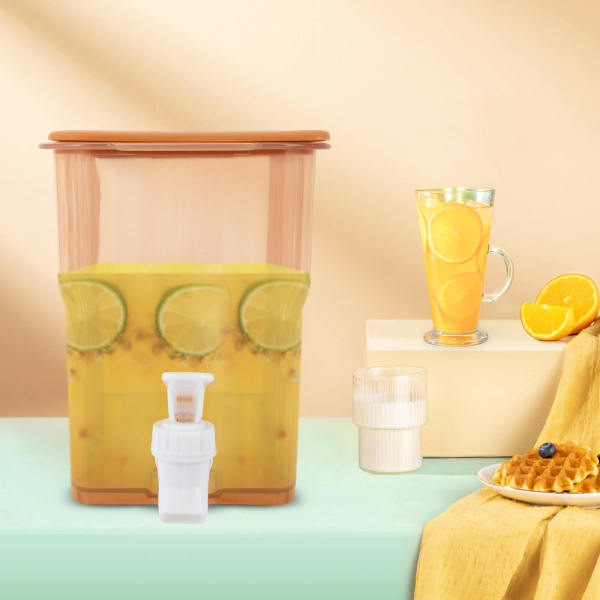 Beverage Dispenser, Beverage Dispenser with Faucet, Water Dispenser for Refrigerator, Orange Beverage Dispenser, Beverage Dispenser with Faucet, Water Dispenser for Refrigerator, Orange