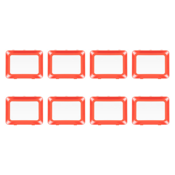 8pcs vacuum fresh-keeping tray can be stacked red