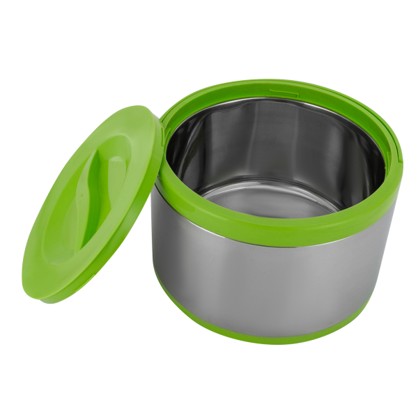 Insulated Pot Set 3 Pcs Insulated Pots with Convenient Handles Large Opening Stainless Steel Insulated Pot for Home Restaurants Green