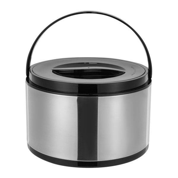 Insulated Pot Set 3 Pcs Insulated Pots with Convenient Handles Large Opening Stainless Steel Insulated Pot for Home Restaurants Black