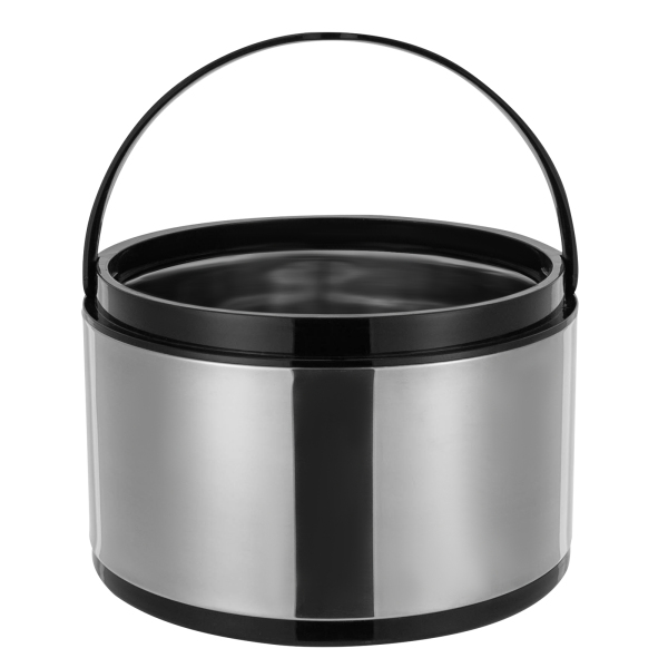 Insulated Pot Set 3 Pcs Insulated Pots with Convenient Handles Large Opening Stainless Steel Insulated Pot for Home Restaurants Black