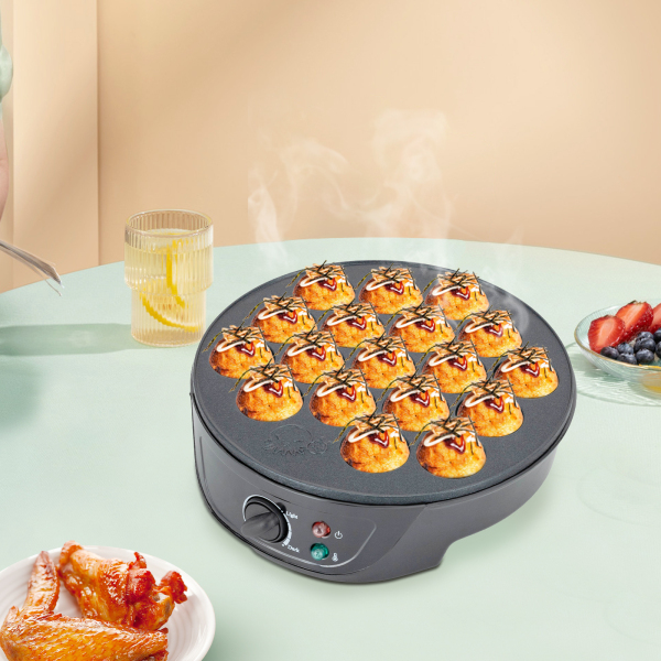 750W Takoyaki Maker Large Capacity 18 Holes Electric Machine for Takoyaki Balls Takoyaki Grill Tray with Accurate Temperature Control 750W Takoyaki Maker Large Capacity 18 Holes Electric Machine for Takoyaki Balls Takoyaki Grill Tray with Accurate Temperature Control