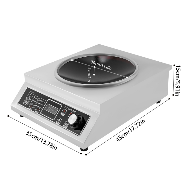 Electric Wok Burner Stove 3500W Commercial Induction Cooker Cooktop Household