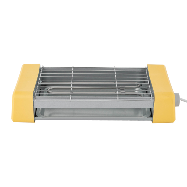 3-in-1 Electric Grilling Machine Hot Dog Grill Electric Barbecue Grill Electric Non-Stick Grill Hot Pot BBQ Grill for Cafeterias Snack Bars Yellow