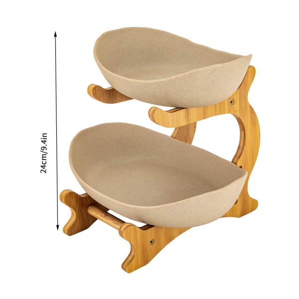 2 Tier Fruit Basket, Fruit Bowl for Kitchen Counter, Fruit Basket for Kitchen, Two Tier Fruit Bowl for Kitchen Counter Two Tier Serving Stand
