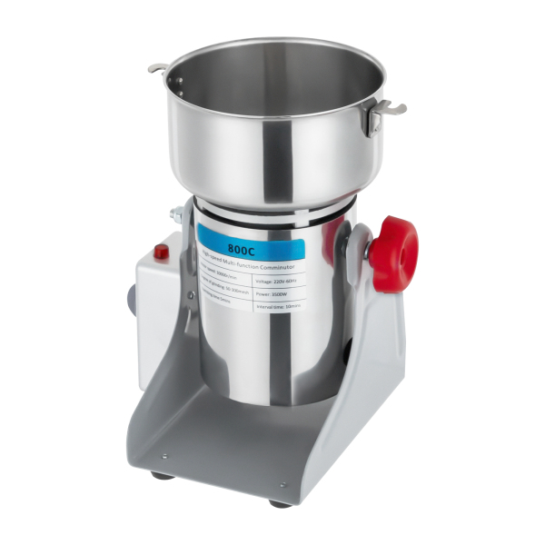 800g 220V Electric Grain Mill Durable and Sturdy Grist Mill with Upgraded Junction Box and Snap-on Lid Grain Mill for Grains Spices