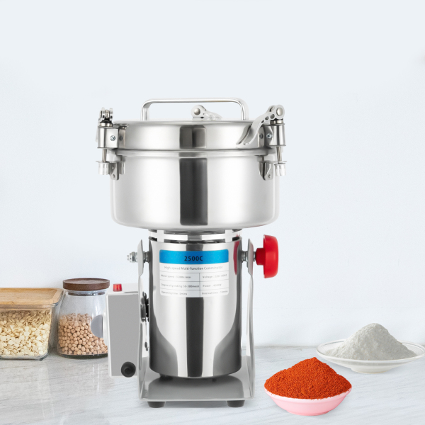 2500g 220V Electric Grain Mill Durable and Sturdy Grist Mill with Upgraded Junction Box and Snap-on Lid Grain Mill for Homes Clinics
