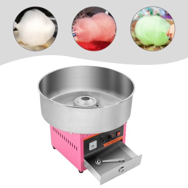 Commercial Cotton Candy Machine Electric Cotton Candy Maker Pink Cotton Candy Maker for Stalls Commercial