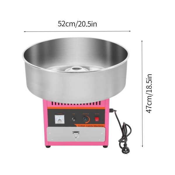 Commercial Cotton Candy Machine Electric Cotton Candy Maker Pink Cotton Candy Maker for Stalls Commercial