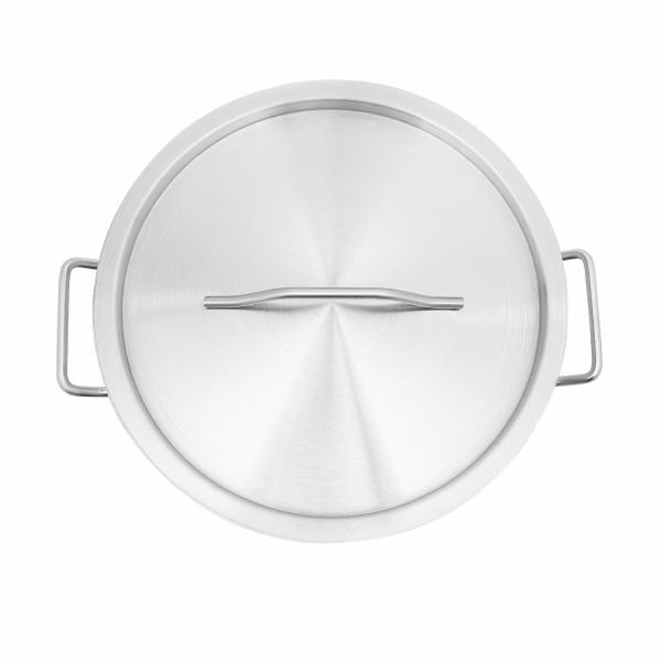 Stainless Steel Stock Pot Cookware Commercial Large Soup Boiling Large Stock Pot with Lid Round Corners Flat Bucket Bottom for Restaurants Canteens Hotpot Stores