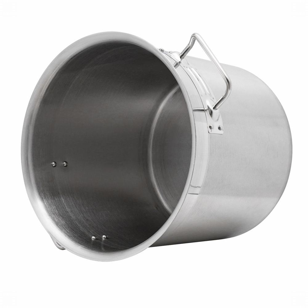 Stainless Steel Stock Pot Cookware Commercial Large Soup Boiling Large Stock Pot with Lid Round Corners Flat Bucket Bottom for Restaurants Canteens Hotpot Stores