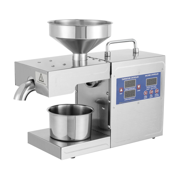 220V Oil Press Machine Cold and Hot Press Oil Machine with Intelligent Temperature Control System Stainless Steel Oil Press Machine
