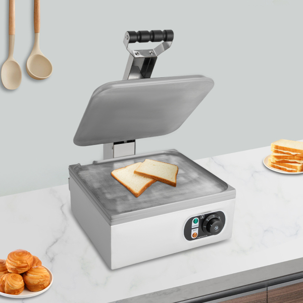 1800W Sandwich Maker Toaster Breakfast Machine High-performance Sandwich Maker with Flat Pan Surface for Milk Tea Shops Snack Shops