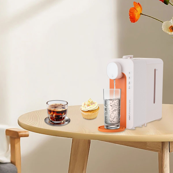 Portable Instant Water Dispenser Electric Instant Water Dispenser Thoughtful Temperature Control Desktop Hot Water Dispenser Machine Orange