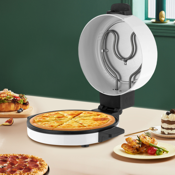 2000W Electric Pizza Oven Large Capacity Countertop Pizza Maker with 4 Silicone Anti-slip Feet Pizza Maker for Home Restaurants White 2000W Electric Pizza Oven Large Capacity Countertop Pizza Maker with 4 Silicone Anti-slip Feet Pizza Maker for Home Restaurants White