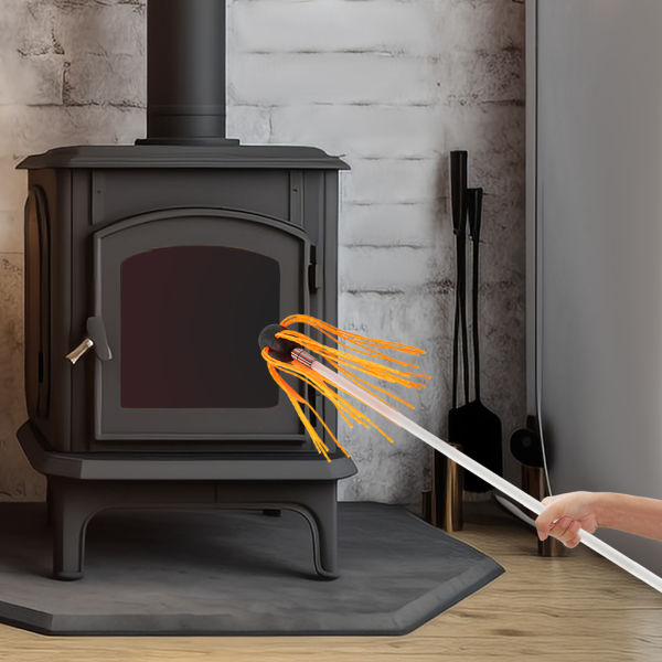 46 Feet Chimney Sweep Kit with 14 Flexible Chimney Rods, Chimney Cleaning Kit, Chimney Brush, Chimney Cleaning Tool