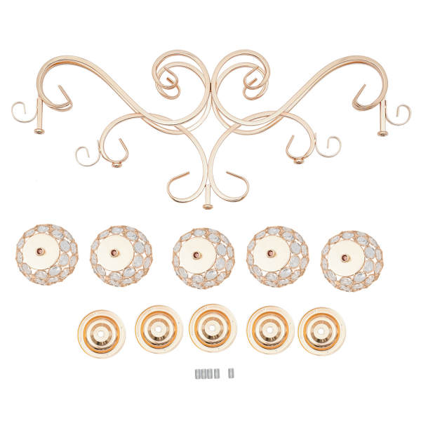 5 Arms Crystal Candle Holders, Crystal Candle Holder, Candle Holder for flameless and safe electronic candles