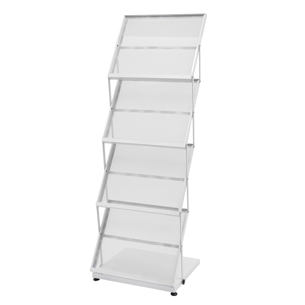 Brochure display stand&Foldable Magazine Rack with 5 Pockets for Exhibition and Trade Show
