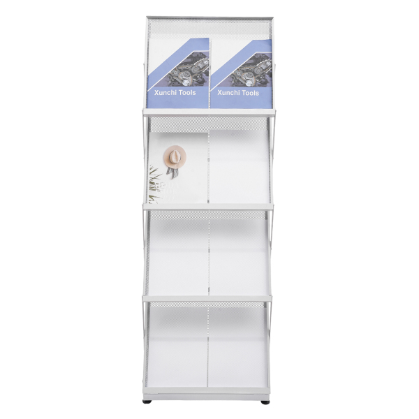 Brochure display stand&Foldable Magazine Rack with 5 Pockets for Exhibition and Trade Show