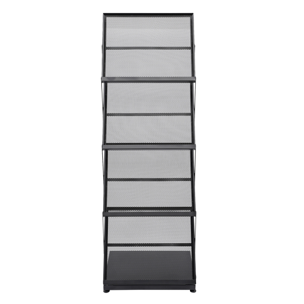 Brochure display stand&Foldable Magazine Rack with 5 Pockets for Exhibition and Trade Show Black Brochure display stand&Foldable Magazine Rack with 5 Pockets for Exhibition and Trade Show Black
