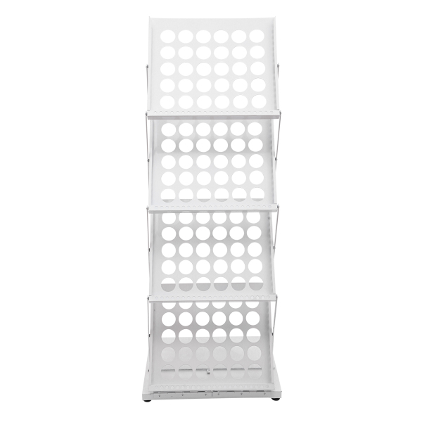 Foldable Magazine Rack Literature Rack Brochure Display Stand for Office Trade Show Exhibitions Retail Store（Whiite）
