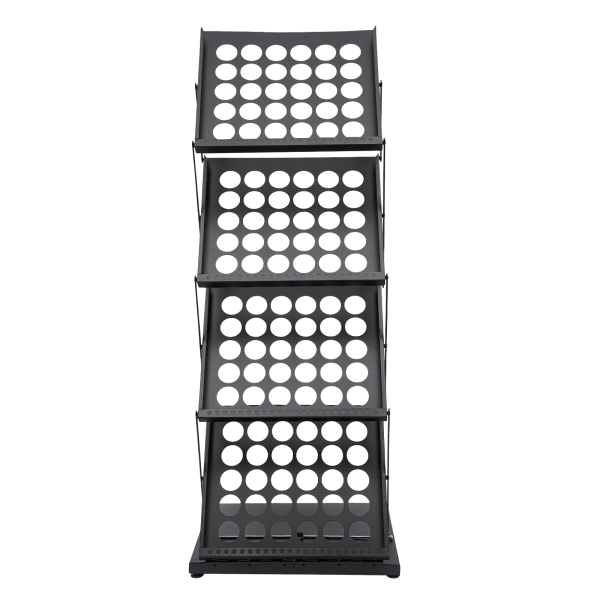 Foldable Magazine Rack Literature Rack Brochure Display Stand for Office Trade Show Exhibitions Retail Store（Black）