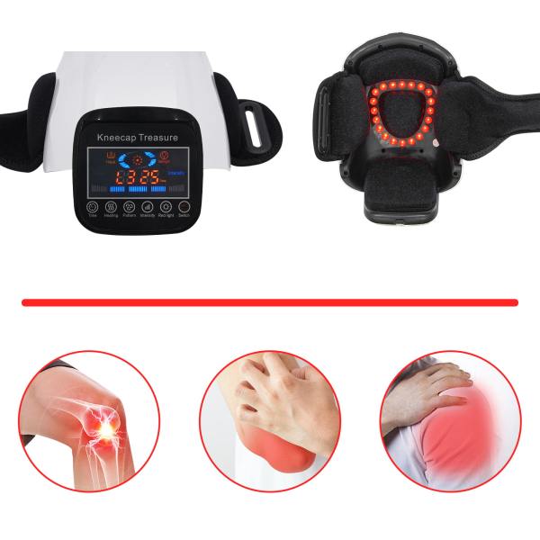 Shoulder elbow Knee Massager Support Electric Heated Vibration Adjustable White
