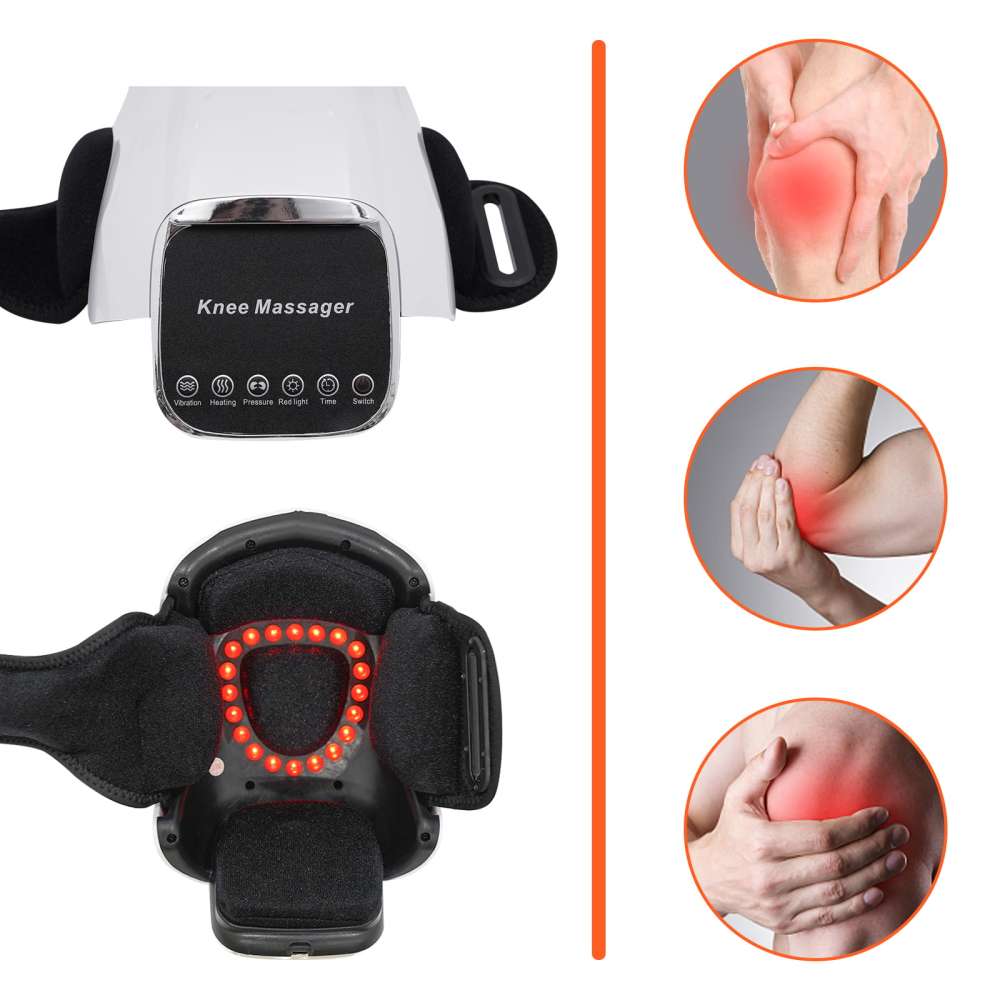White Massager Fit Knee Shoulder elbow Electric Heated Vibration For the Elderly