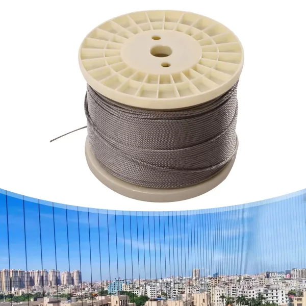Marine Stainless Steel Grade 316 Wire Cable Decking Rope Balustrade 7x7 1000FT
