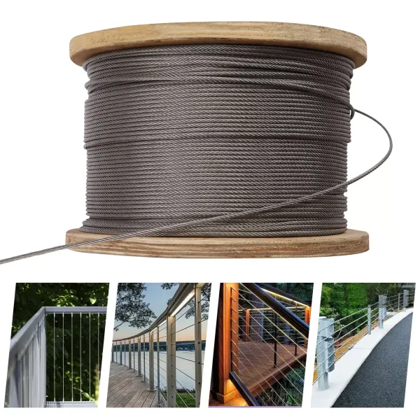 Marine Stainless Steel 316 Wire Balustrade Cable Rope Cable 7x7 Decking+Cutter Marine Stainless Steel 316 Wire Balustrade Cable Rope Cable 7x7 Decking+Cutter