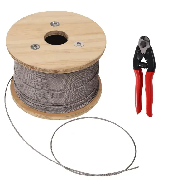 Marine Stainless Steel 316 Wire Balustrade Cable Rope Cable 7x7 Decking+Cutter