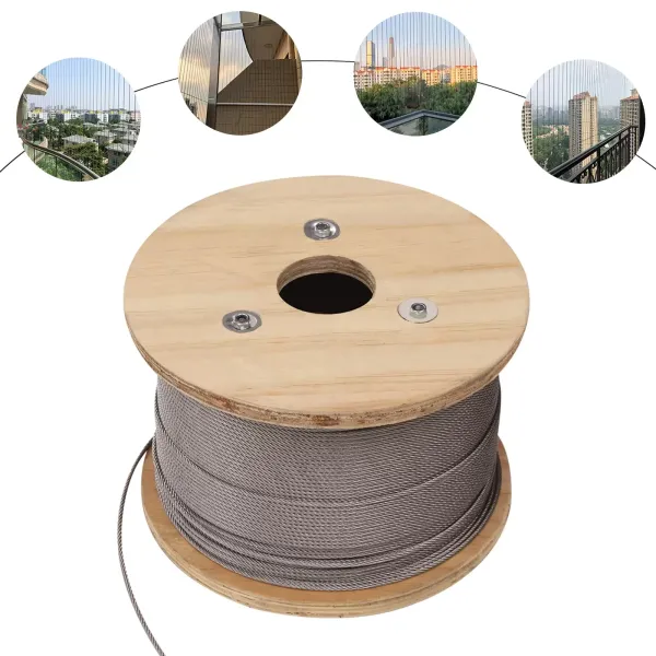 Marine Stainless Steel 316 Wire Balustrade Cable Rope Cable 7x7 Decking+Cutter
