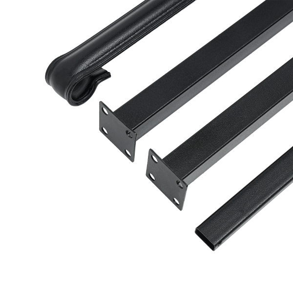 Handrails for Outdoor, Staircase Handrail, 3-Step Handrail Black