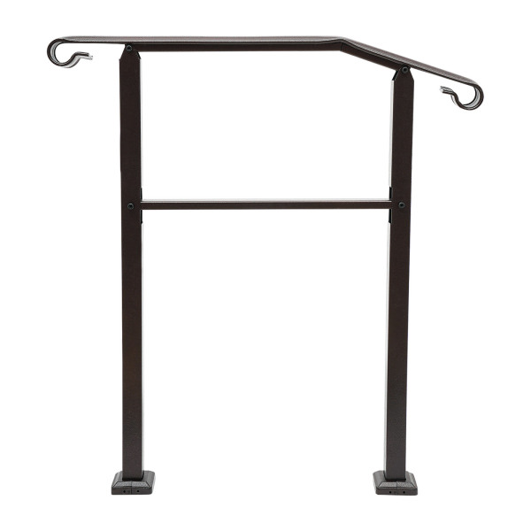 Handrails For Outdoor Steps Fits 1 To 3 Steps,Metal Stair Railing Handrail 3 Feet Grab Bars