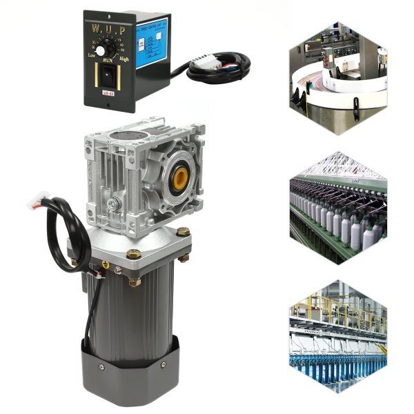 Worm Geared Motor with Speed Controller, Powerful Electric Motor, Gear Motor 180W 50K,RV40