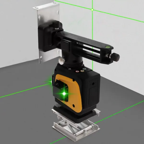 3D Tile Laser Level Cross Line Floor Wall Ceiling Alignment Tool Self-Leveling Green Light